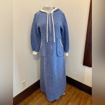 VTG 60s 70s JCPenney Petite Robe Nightgown house Coat Zip Small Fuzzy Warm PJ - $37.40