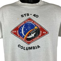 NASA STS-40 Columbia Space Shuttle Vintage 90s T Shirt Medium Mission Mens White - £34.93 GBP