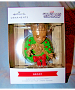 Boxed Hallmark Ornaments-Groot in Holiday Wreath-Marvel Guardians of the... - $19.79 CAD