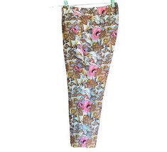 J.Crew Collection Cafe Capri Floral Silk/Cotton Blend Jaquard Pants Size 4P NWT - £67.45 GBP