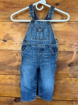OSHKOSH B’Gosh Vestbak Toddler Blue Denim Jean Overalls Fleece Lined Siz... - $305.13 MXN