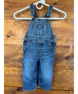 OSHKOSH B’Gosh Vestbak Toddler Blue Denim Jean Overalls Fleece Lined Siz... - $305.13 MXN