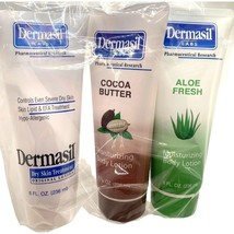Dermacil Labs 3Pk Lotion SET 8oz Cocoa Butter Aloe Fresh Dry Skin Treatment - $22.99