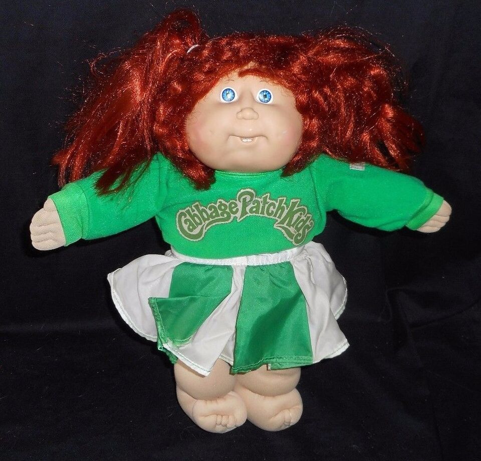 VINTAGE 1982 CABBAGE PATCH KIDS LONG RED CHEERLEADER STUFFED ANIMAL PLUSH TOY - £28.98 GBP