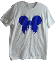 Disney Mickey Mouse Disneyland Castle Mens Unisex Large T Shirt White Tee Bella - £10.25 GBP