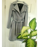 Ted Baker Ladies Coat Size 1 BNWT grey UK size 8 gold hardware wool cash... - €195,74 EUR