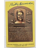 Billy Herman (d. 1992) Autographed Signed Hall of Fame Plaque Postcard - €17,35 EUR