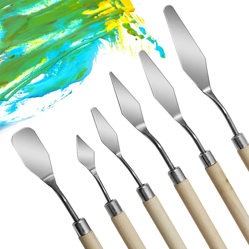 6 in 1 Palette Oil Mix ment Texture Artist Spatula Drawer watercolor Stu... - $193.19