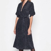 NWT Equipment Anitone Leopard Print Silk Wrap Midi Dress Size S - £167.98 GBP