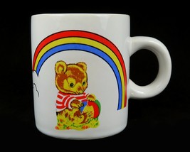 Bear &amp; Rainbow Child&#39;s Mug Vintage 70s/80s &quot;I Love Mommy&quot; Small Ceramic Cup - $14.70