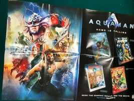 AQUAMAN graphic novels &amp; movie DC Comics  24&quot; x 36&quot; promotional poster - $14.84