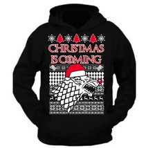 Christmas hoodie Christmas Is Coming Santa Ugly Christmas Sweater - £22.09 GBP