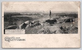 Gettysburg PA Summit of Little Round Top Warren Statue 1903 PMC Postcard R23 - £12.09 GBP