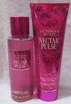 Victoria&#39;s Secret Fragrance Mist &amp; Lotion Set Lot of 2 NECTAR PULSE peony musk - £27.68 GBP