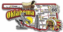 Oklahoma Jumbo State Map Fridge Magnet - $7.99