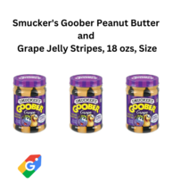 "Smucker's Goober Peanut Butter & Grape Jelly Stripes, 18 oz - Pack of 3" - $16.00