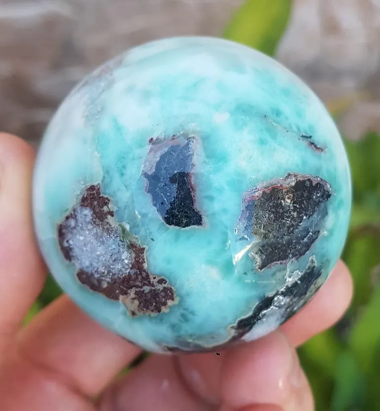 BIG blue Larimar Gemstone  Dominican Pectolite Sphere 363 grams (ru-11) - €241,47 EUR BIG blue Larimar Gemstone  Dominican Pectolite Sphere 363 grams (ru-11) - €241,47 EUR