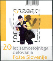 Slovenia. 2015. 20 years of Slovenian post (MNH **) Souvenir Sheet - £2.68 GBP