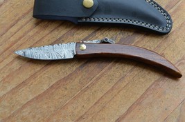 damascus custom made beautiful folding knife From The Eagle Collection S2711 - £31.64 GBP