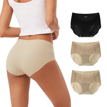 Innersy 3pk Seamless No Show Hipster Panties Size M. Black Nude - $14.99