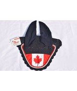 CANADIAN FLAG HORSE EAR BONNET FLY VEIL HOOD EQUESTRIAN DIAMANTE - £10.19 GBP