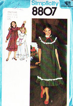 Girl&#39;s DRESS Vintage 1978 Simplicity Pattern 8807 Sizes 7 &amp; 8 - £9.42 GBP