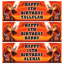 THE LION KING Personalised Birthday Banner - Lion King Birthday Party Ba... - £4.28 GBP