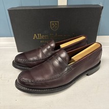 Allen Edmonds Patriot V Thread Burgundy Penny Loafers Mens 11 D 4907S +Shoe Tree - £100.43 GBP