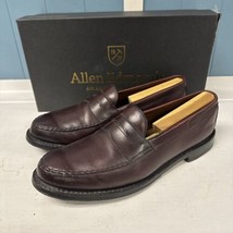 Allen Edmonds Patriot V Thread Burgundy Penny Loafers Mens 11 D 4907S +S... - £101.51 GBP