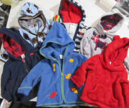 Lot 6 Carter&#39;s &amp; First Moments Boys Infant 6 - 9 Months Hoodies Hoodie J... - $22.00