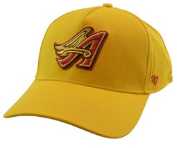 &#39;47 Anaheim Angels MLB Yellow Throwback Team Logo MVP Adjustable Baseball Hat - £20.87 GBP