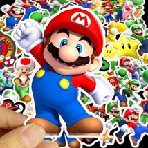 50pcs Super Mario Game Stickers For Wall Decor Fridge Motorcycle Bike  - £7.18 GBP