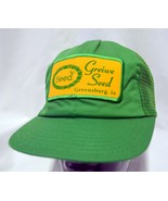 Park Avenue Mesh Farmer Trucker Snapback Large Patch Greiwe Seed Greensb... - $19.00