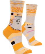 Blue Q Women&#39;s Funny Crew Socks Just Taking this S**t in (Women shoe siz... - $18.98 CAD
