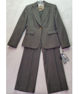 2 Piece Set Tahari Blazer &amp; Pants Women&#39;s 6 Olive Black Single Breasted ... - $166.17 CAD
