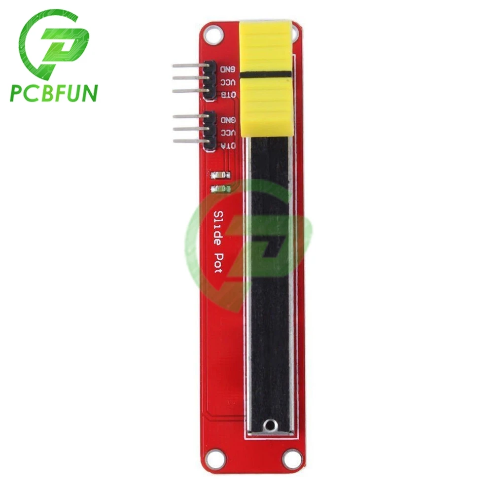 Pcbfun 3.3V 5V Single Row Slide Potentiometer 10K Linear Module Dual Output for - £6.46 GBP+