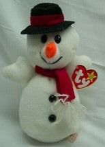 Ty 1996 Beanie Baby Snowball The Snowman 7&quot; Stuffed Animal Toy New - £97.34 GBP
