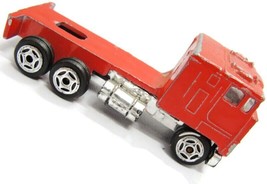 Vintage Unbranded Diecast Semi Truck Cabover Red Loose No Package - $14.83