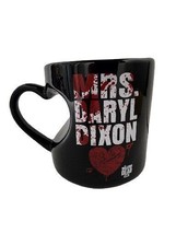 AMC Mrs Daryl Dixon Walking Dead Ceramic Heart Mug Cup 12 oz 2014 - $17.10 CAD