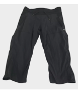 Lululemon Studio Crop Women Black Cargo Pockets Drawstring Casual Capri ... - $57.17 CAD