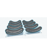 Olympia SM2/SM3/SM4 Typewriter Replacement Case Feet (4 Feet, 8 Halves) - $640.24 MXN