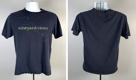 Vineyard Vines Island Map Outline Logo T Shirt Men Small Blue Cotton - £17.25 GBP