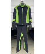 Helanca BruneX Swiss Florecent Green &amp; Black Ski Bib Overalls &amp; Matching... - $178.19
