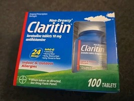 Claritin Non-drowsy 24hr Allergy Medicine Tablets 10mg 100 ct (BN14) - £18.92 GBP