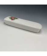 Vintage Delfts Handmade Covered Trinket Box Dish Rectangle Floral Jewelry - $36.11 CAD