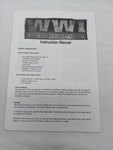 WWI The Great War PC Instruction Manual - $185.64 MXN