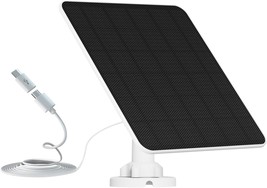 Solar Panel for Security Camera 6W USB Solar Panel Compatible with DC 5V Recharg - £35.68 GBP