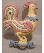 Homco Burwood Rooster Wall Hanging Pastel Weathervane 1981 Vintage 2492-1 - $19.75