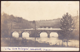 Wendell, MA RPPC 1908 Two Bridges Real Photo Postcard - £15.42 GBP
