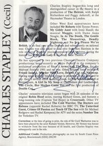 Charles Stapley Robin Hood Ted Hope In Crossroads Hand Signed Autograph - £7.85 GBP